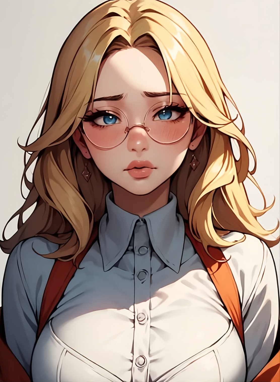 Cute anime AI girlfriend visual